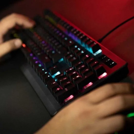 Porodo Gaming Full-Size Mechanical Keyboard With Lighting - Black